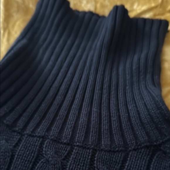 Black Cable Knit Turtleneck Sweater - Picture 7 of 15